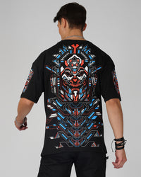 Cyberpunk Skull UV Reactive & Glow in Dark Oversized T-Shirt